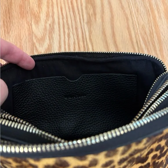 Whistles (UK)—LIKE NEW—Leather Leopard Print Crossbody Bag - Picture 9 of 13